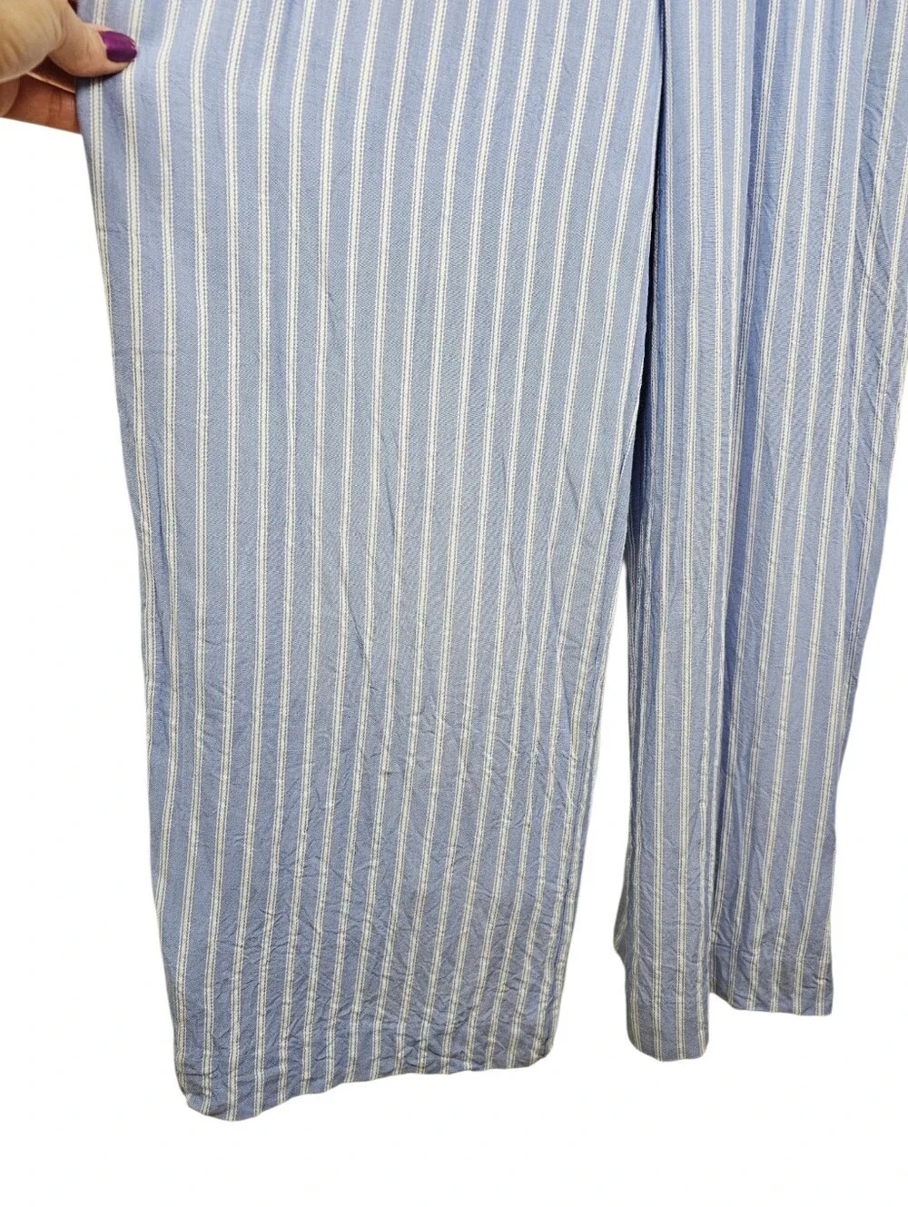 J. Crew #L6969 Striped Tie-Front Cropped Romper